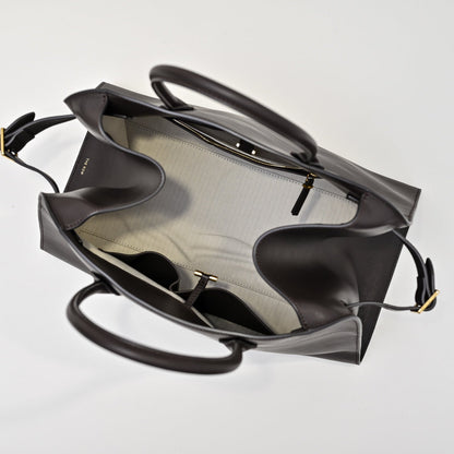 The Row Margaux 15 38cm Tote Bag In Calfskin