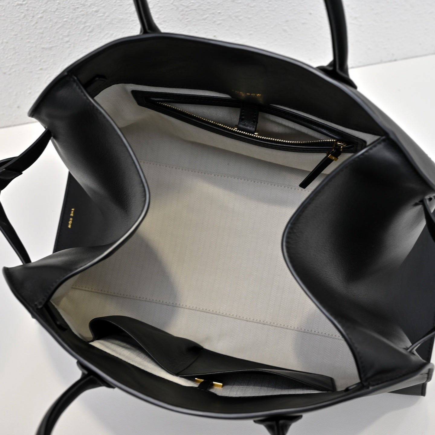 The Row Margaux 15 38cm Tote Bag In Calfskin