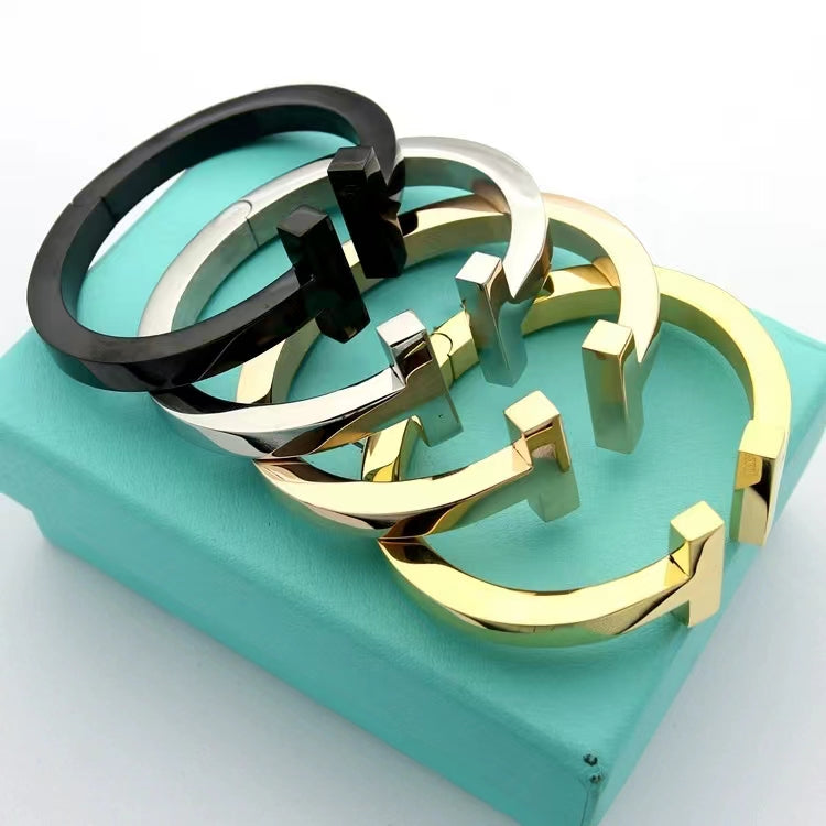T Square Open Bracelet