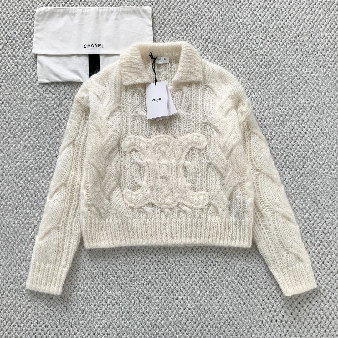 Mohair Embroidered Sweater Soft & Luxurious