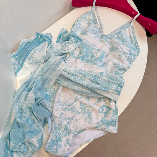 One-Piece Swimsuit with Free Scarf Dioriv Limited Edition