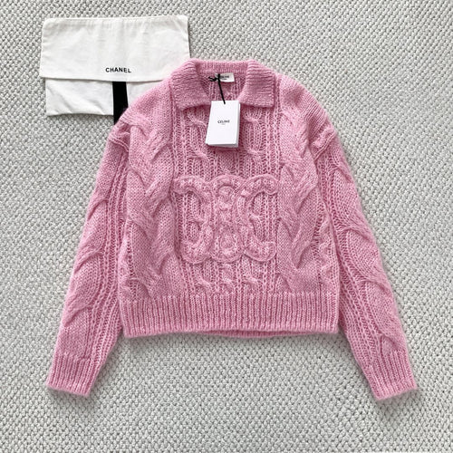 Top-Grade Mohair & Wool Embroidered Sweater Fabric