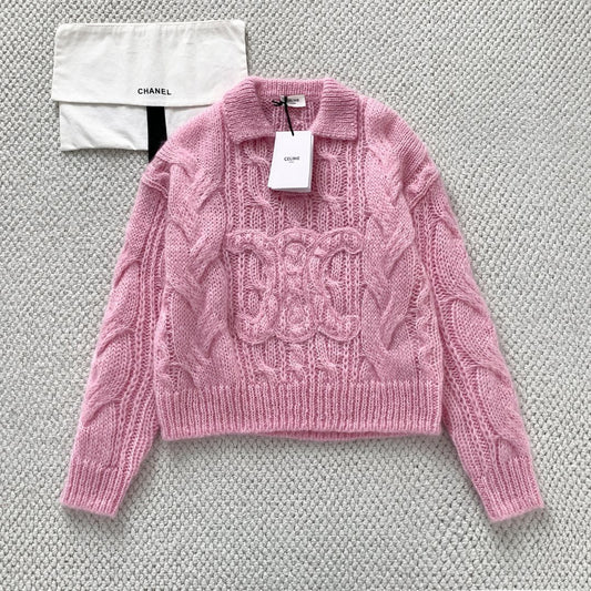 Top-Grade Mohair & Wool Embroidered Sweater Fabric