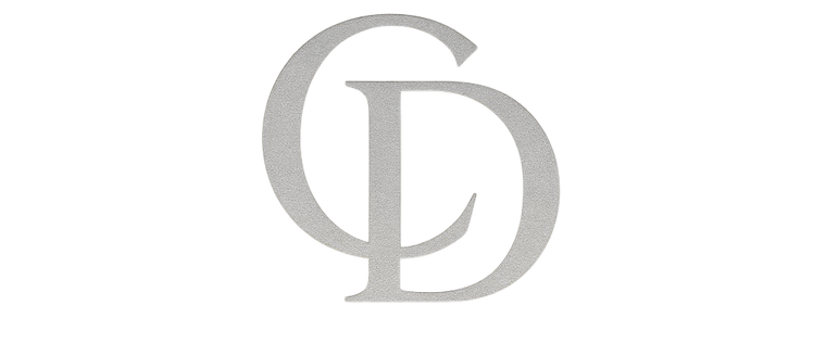 Gray logo on a white background