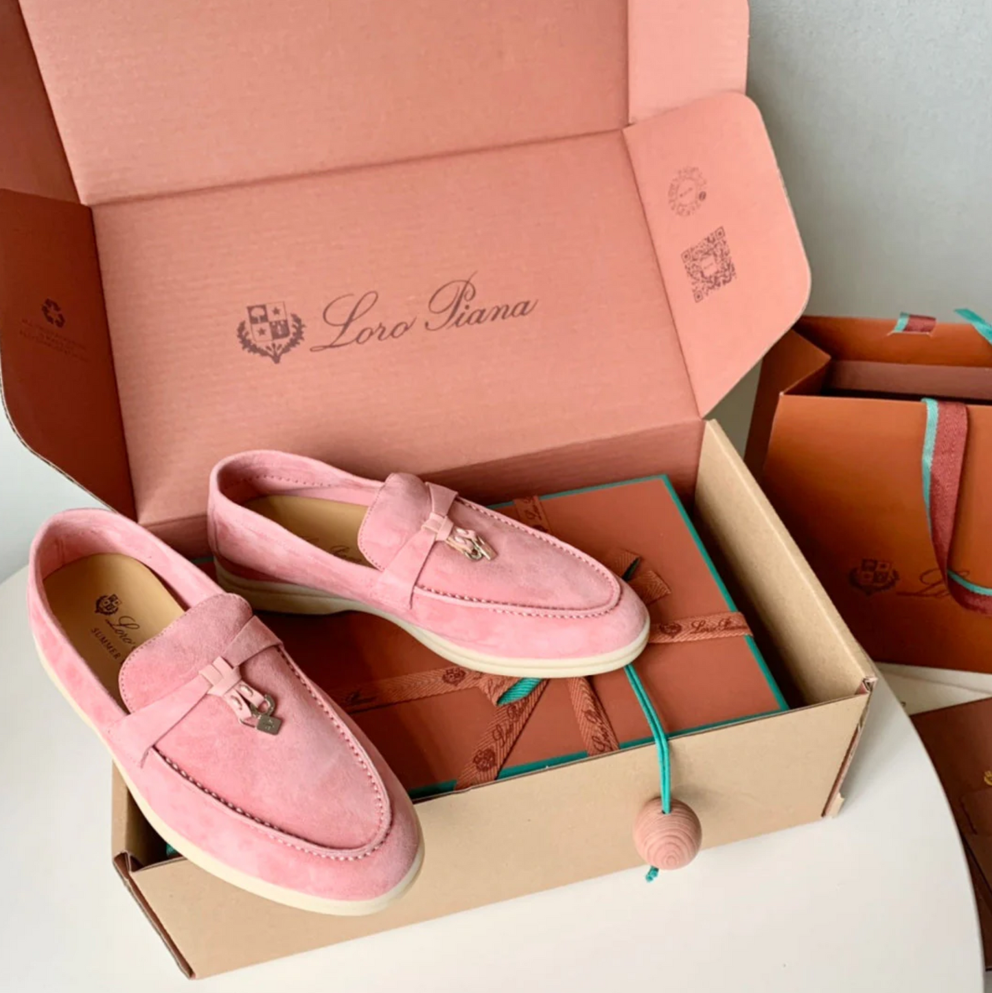 Loro Piana Pink Loafers