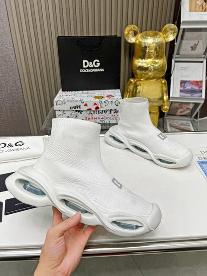 Dolce & Gabbana Wave Series Couple’s Knit Sock Sneakers