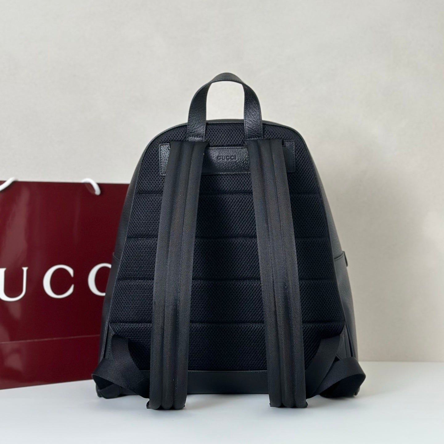Gucci Ophidia Medium Backpack in Black Soft Leather Bag