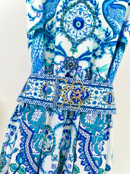 Jersey Tank Maxi Dress with Contrast Skirt