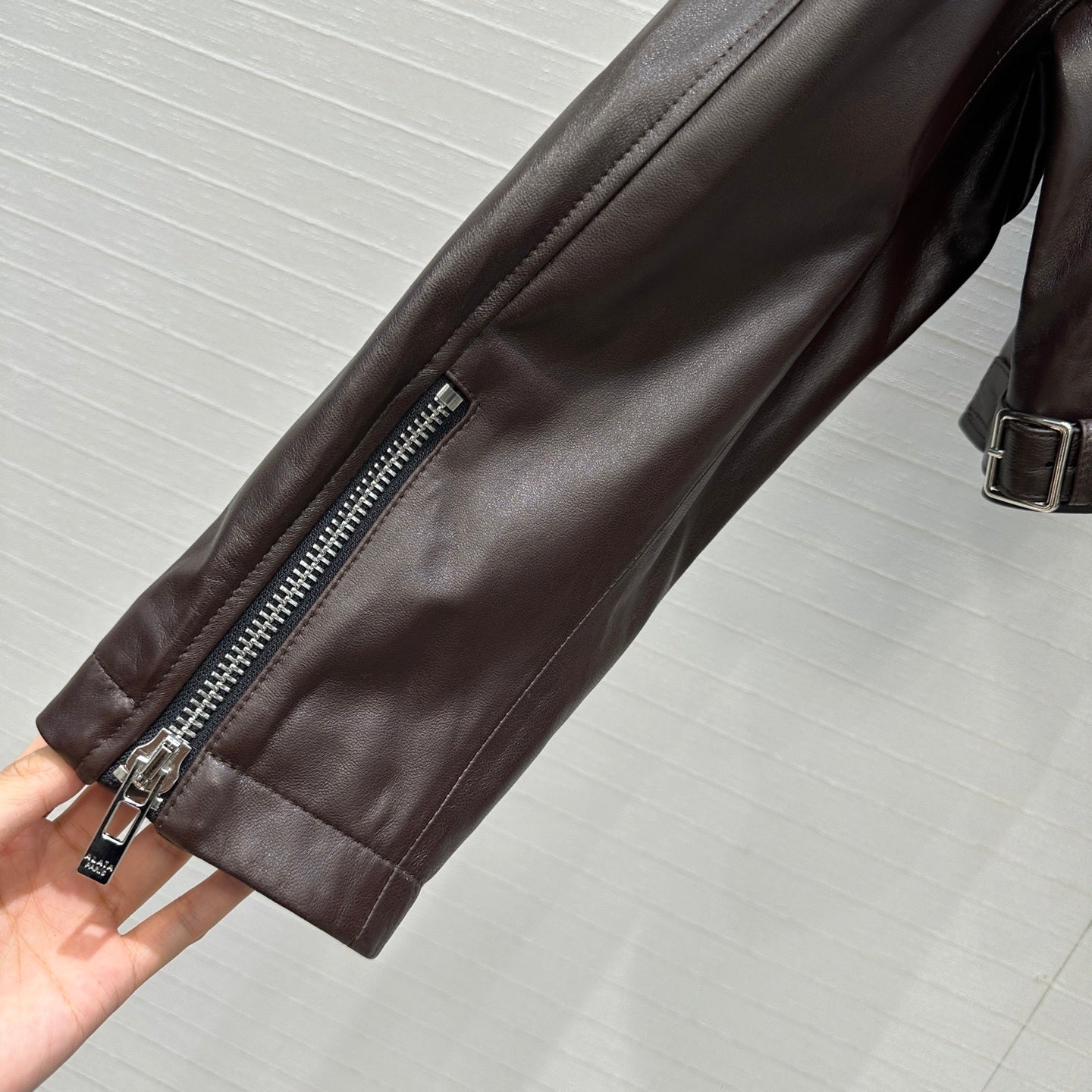 Ultra-Short 100% Lambskin Motorcycle Jacket