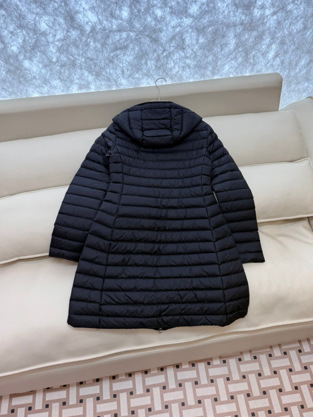 High-Volume 90% White Goose Down Long Jacket