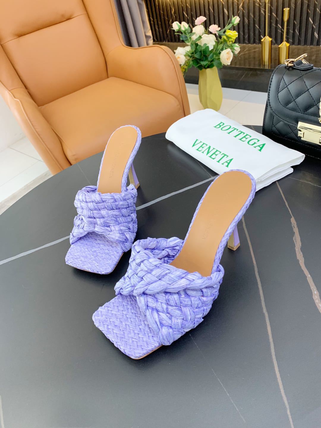 Genuine Leather Women’s Woven Slippers