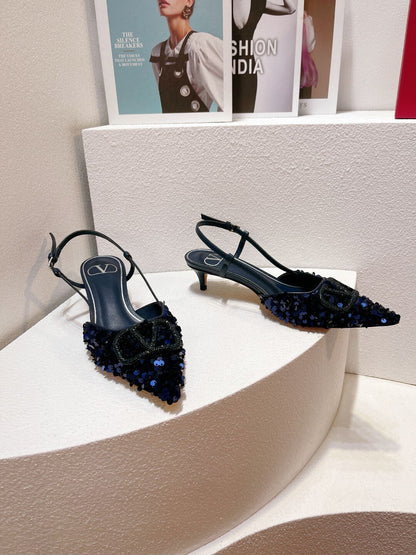 Sequined High-End Spring/Summer Heels