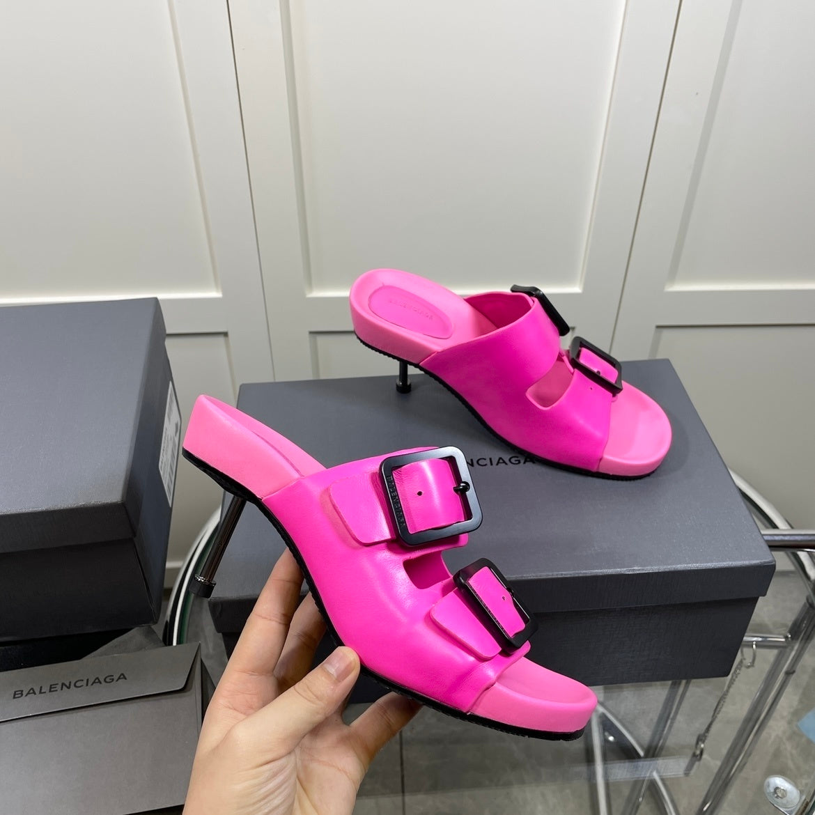 Balenciaga Premium Thickened Cowhide Platform Shoes