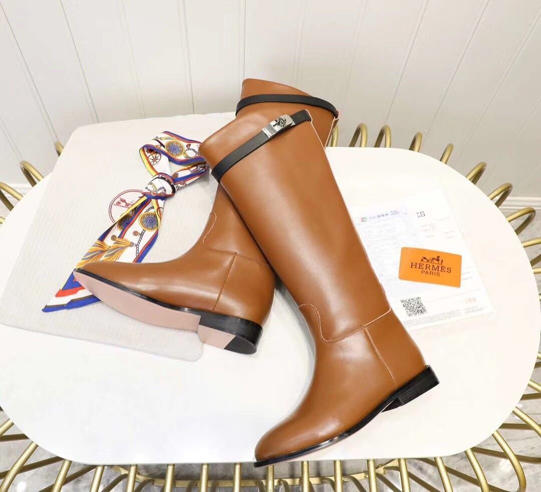Hermes Kelly Classic Riding Boots – Premium Cowhide & Suede