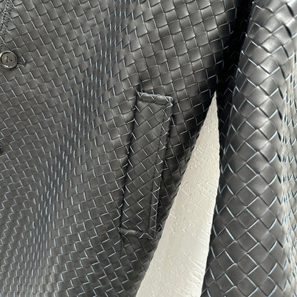 Bottega Veneta Woven Lambskin Oversized Jacket