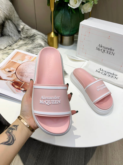 McQueen Classic Pattern Flat Slippers