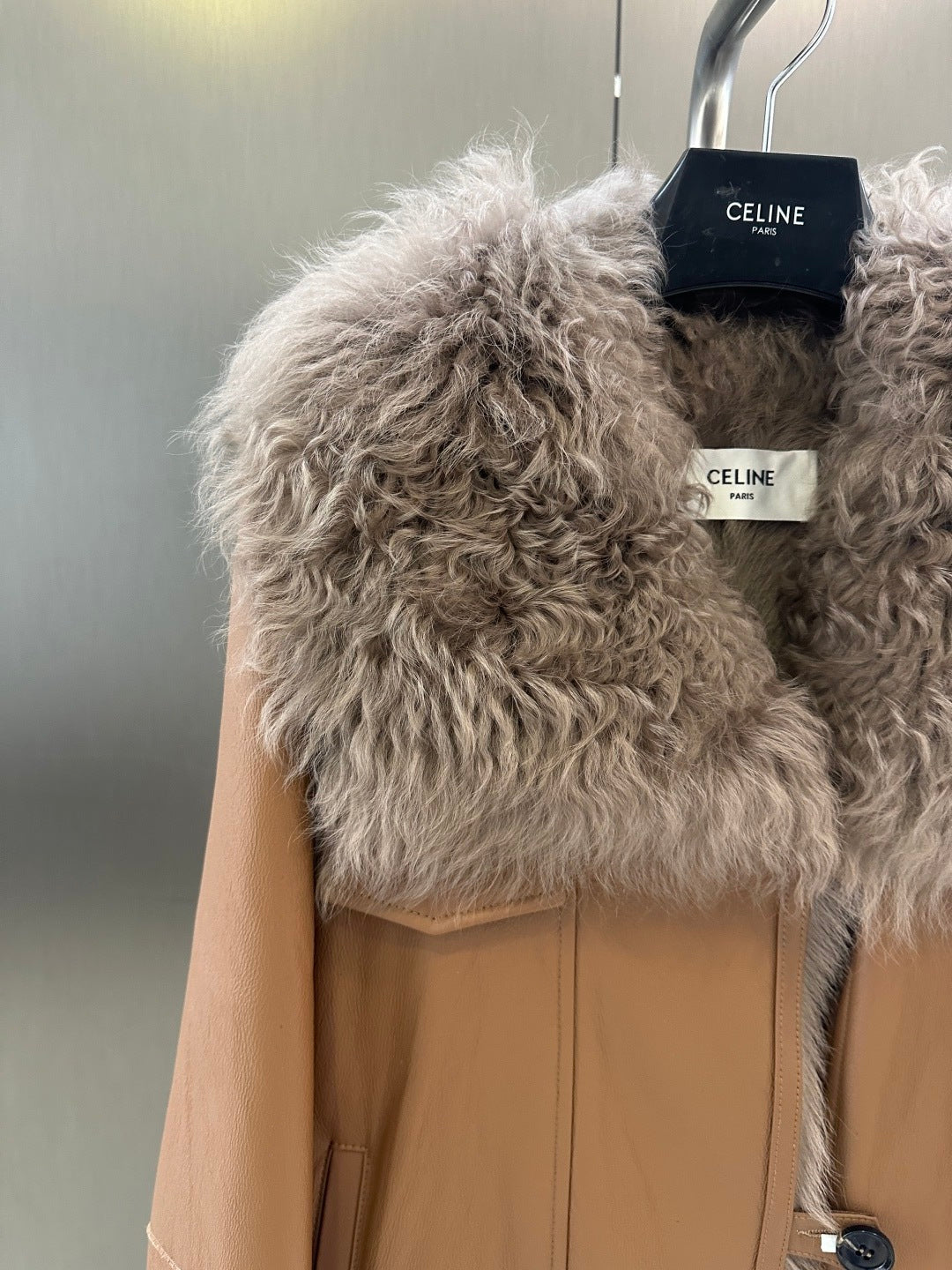 AW Shearling Fur Coat Imported Goat Shearling