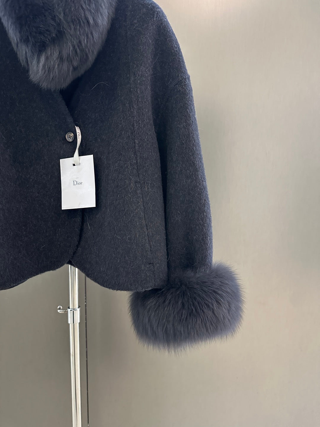 Elegant Fox Fur Coat with Matching Scarf