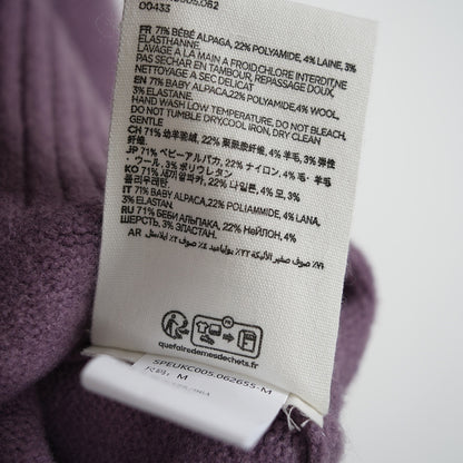 Ami Alpaca Wool White Heart Cardigan Unisex Loose Fit