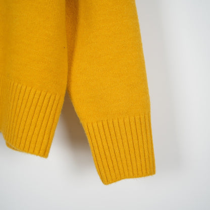 Ami Alpaca Wool White Heart Crewneck Sweater Unisex