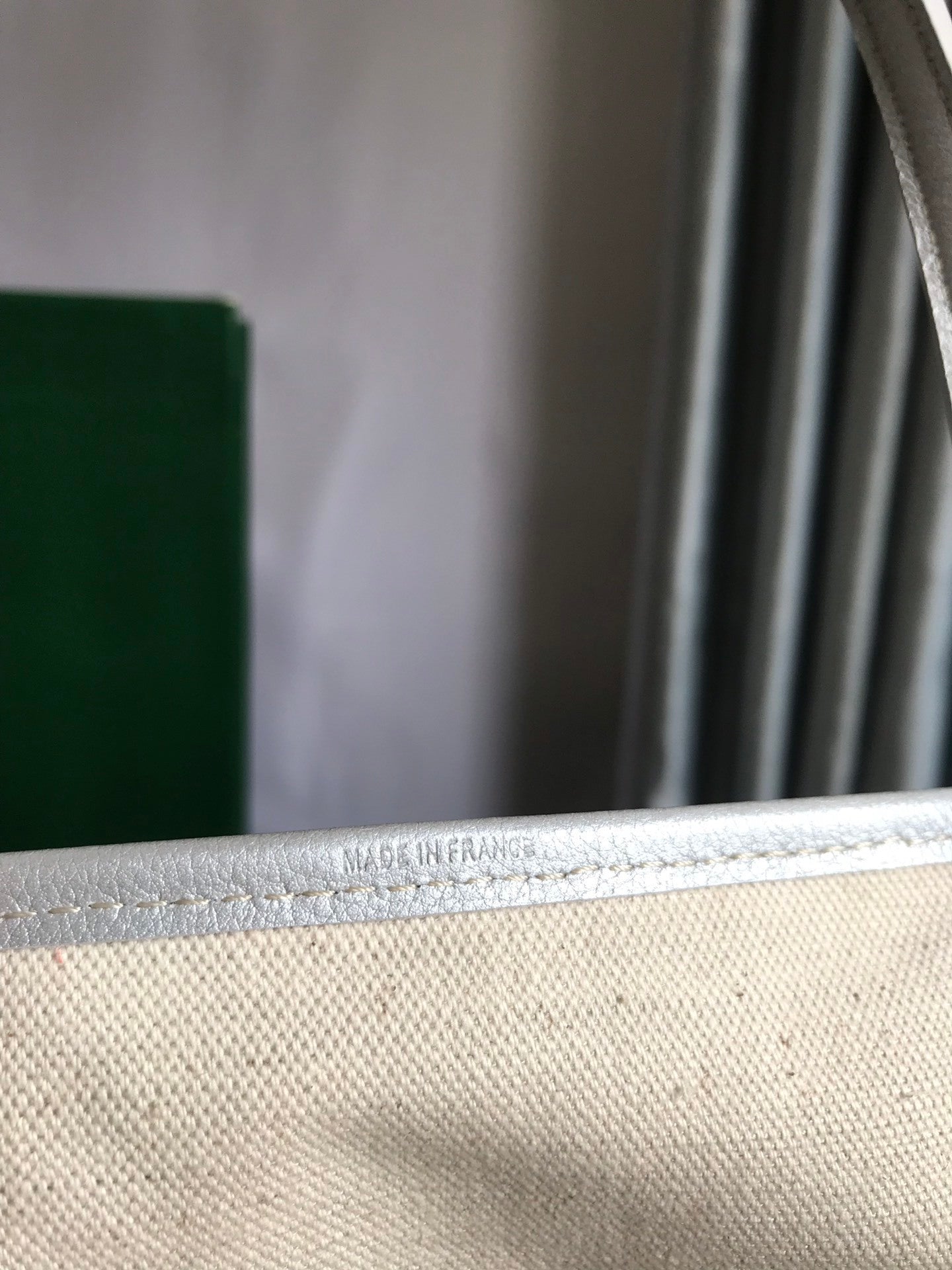 Goyard St. Louis GM Metallic Silver Goyardine Tote Bag