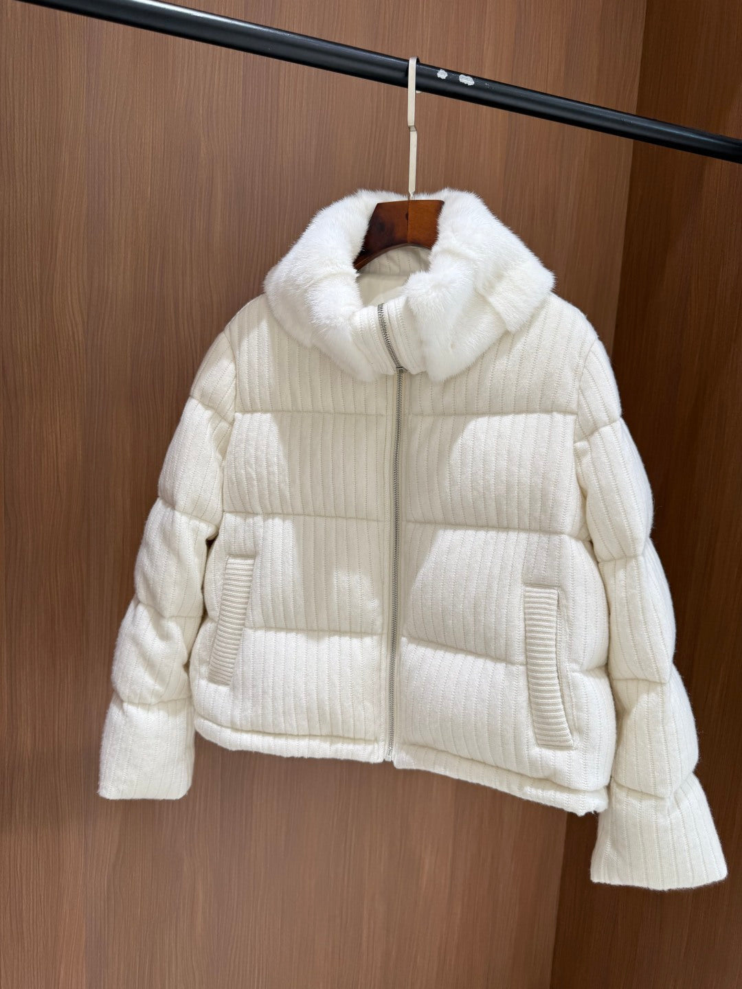 BC Down Jacket with Mink Collar & White Goose Down