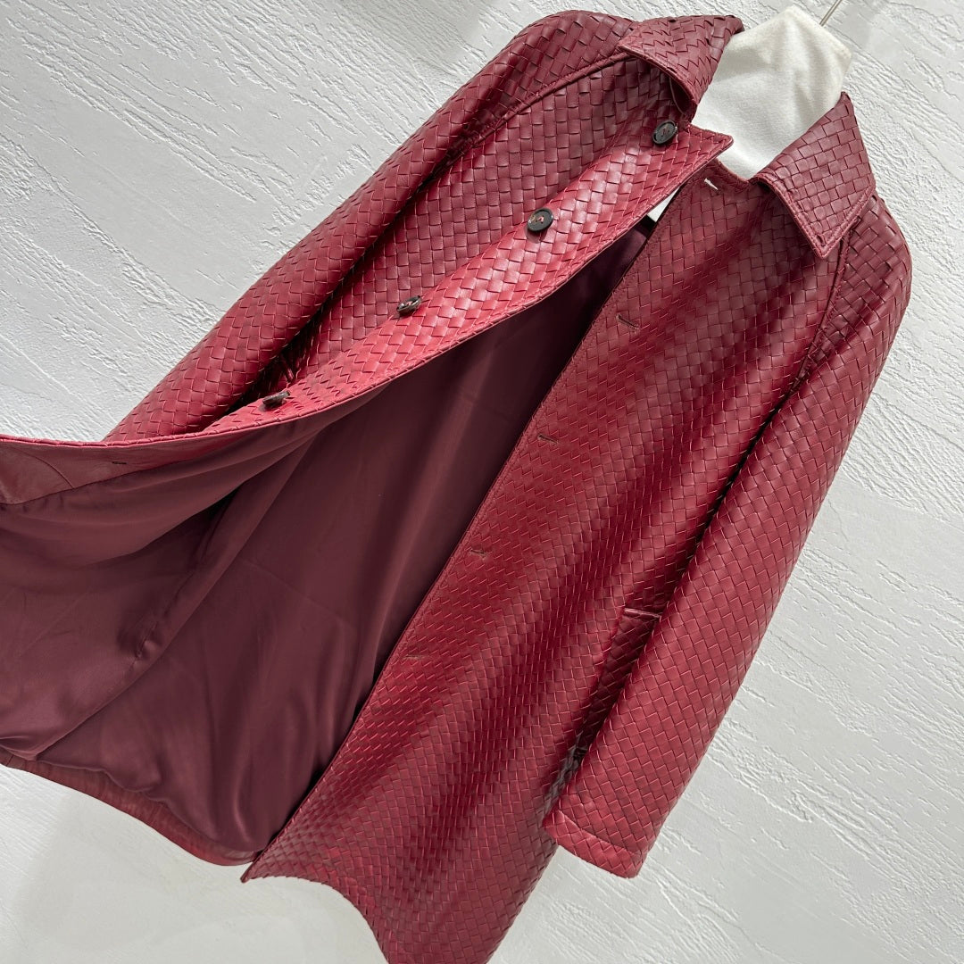 Bottega Veneta Woven Lambskin Oversized Jacket