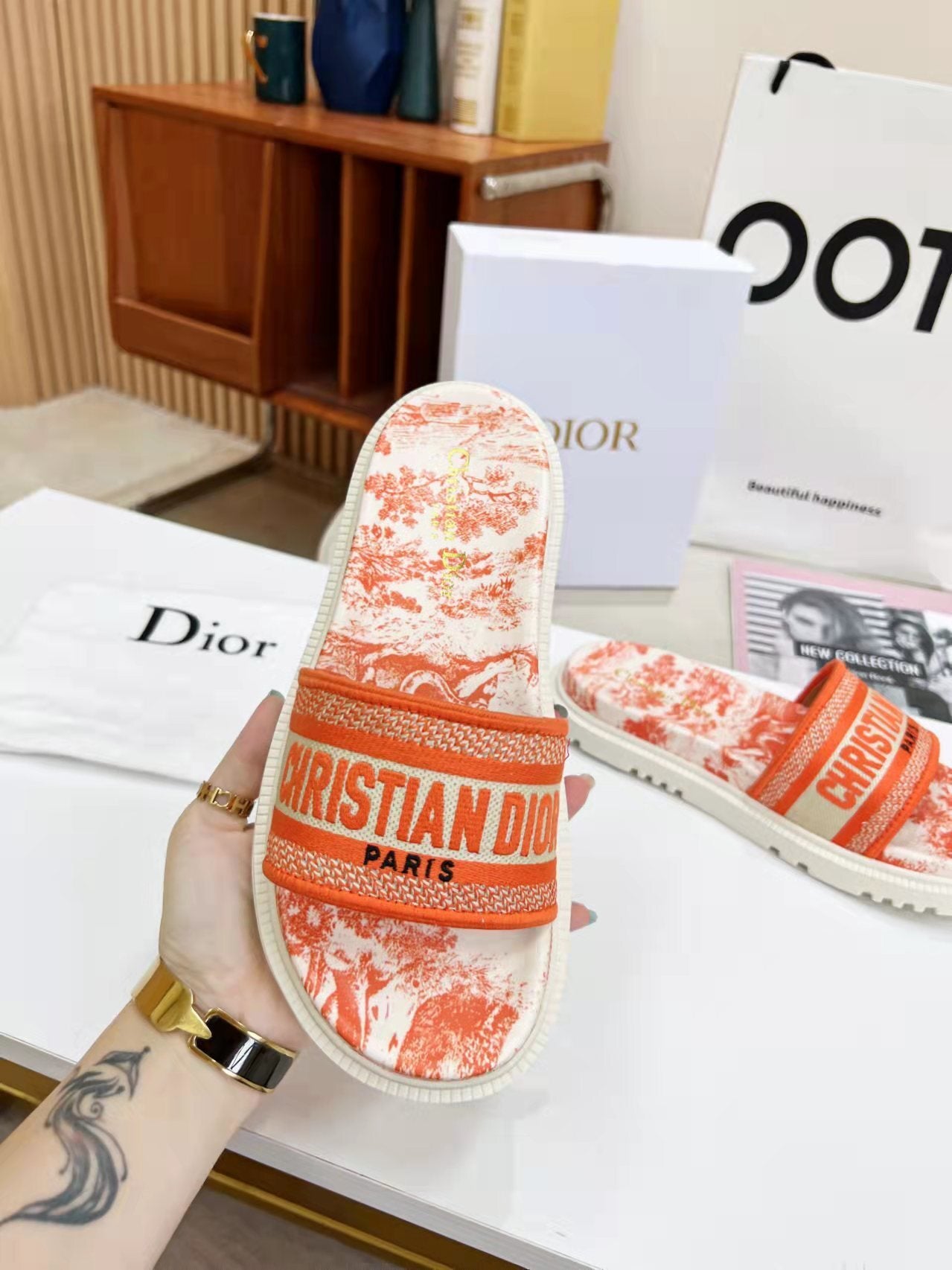 D-Letter Platform Sandals