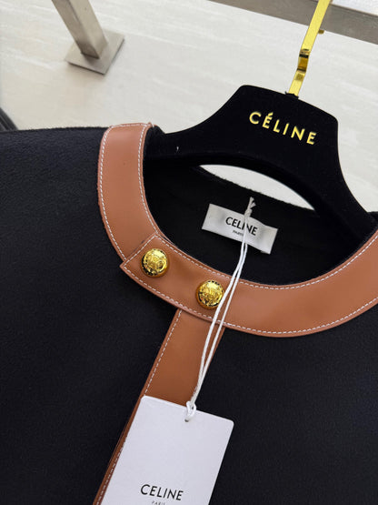 Winter Gold-Button Arc de Triomphe Wool Coat