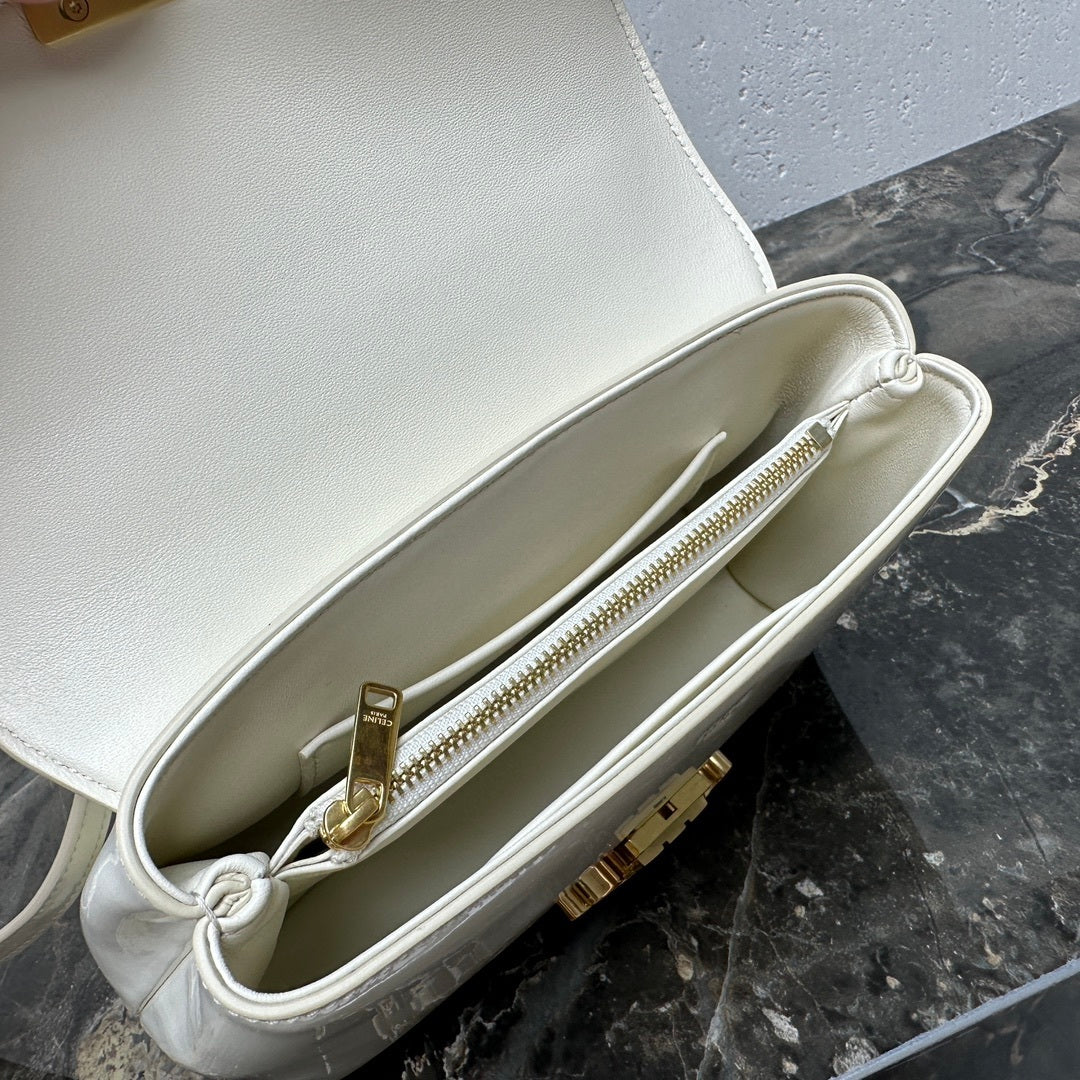 Triangle Burgundy & White Crossbody Bag