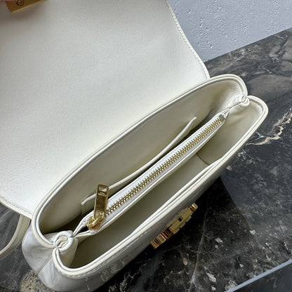 Triangle Burgundy & White Crossbody Bag