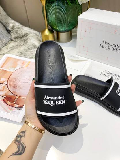 McQueen Classic Pattern Flat Slippers
