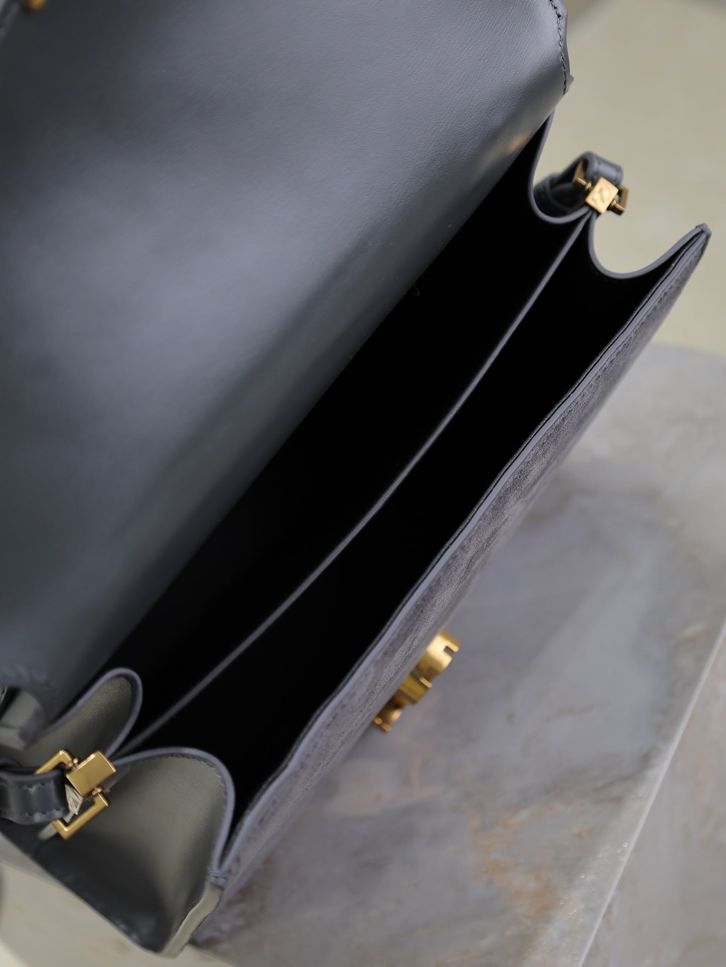 Saint Laurent Suede Cassandra Briefcase Bag