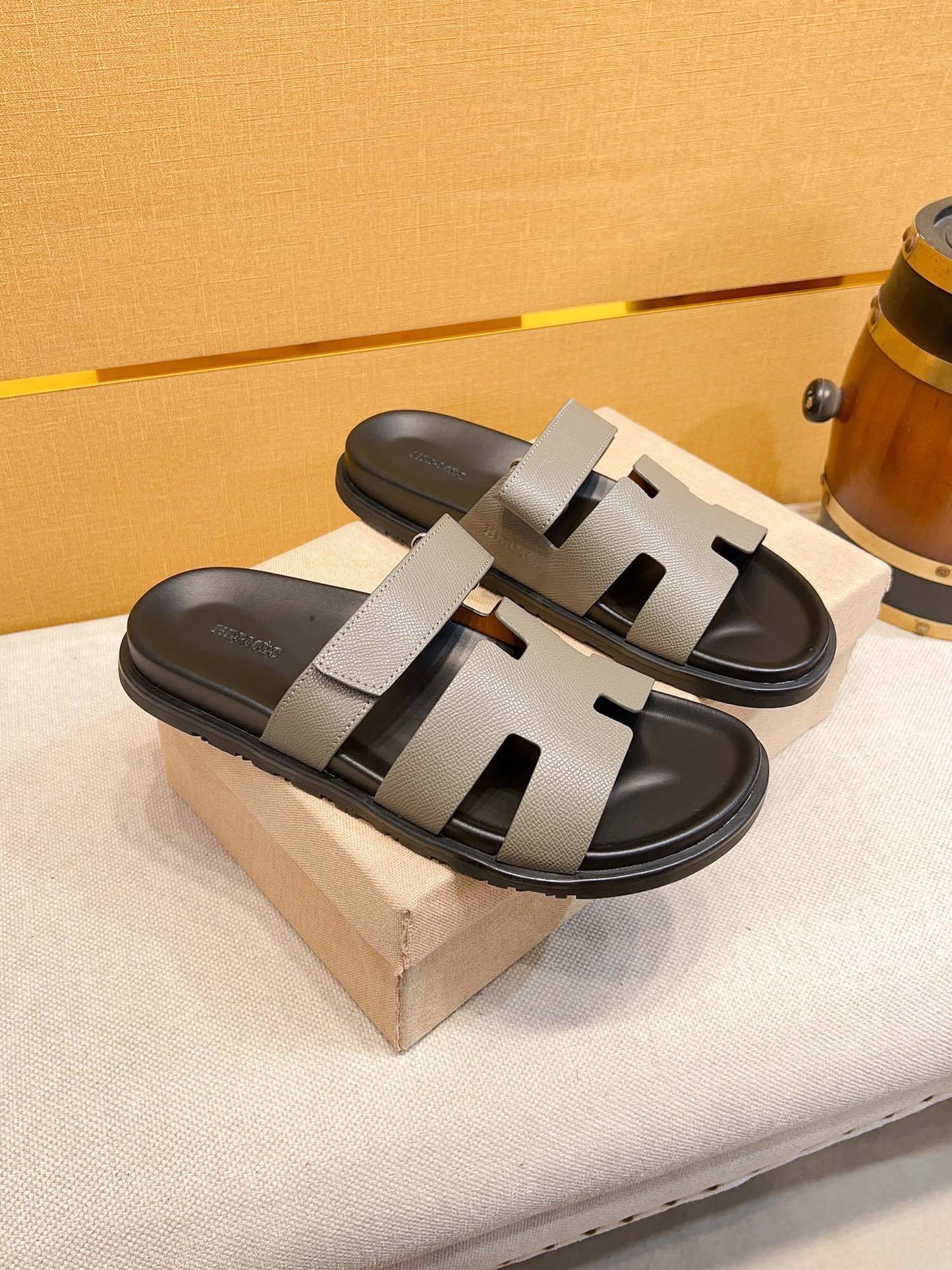 Hermès Oran Calfskin H-Style Mules