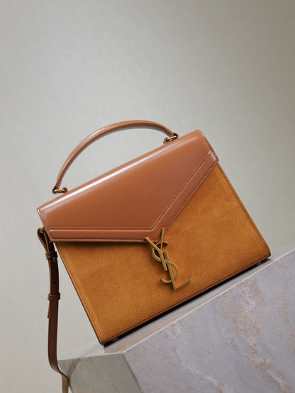 Saint Laurent Suede Cassandra Briefcase Bag