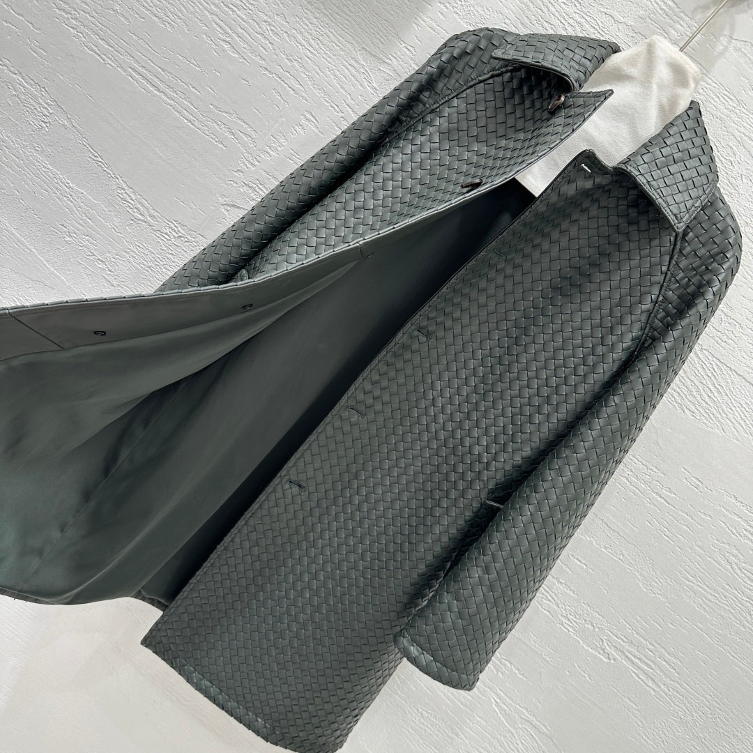 Bottega Veneta Woven Lambskin Oversized Jacket