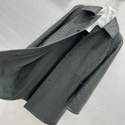 Bottega Veneta Woven Lambskin Oversized Jacket