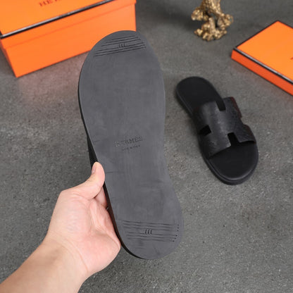 Hermès ORA Colorful Leather H Slippers