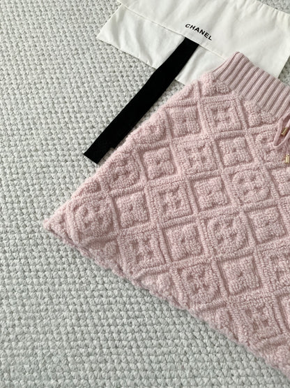 LV Women’s Cashmere Wool Jacquard Terry Sweater Set