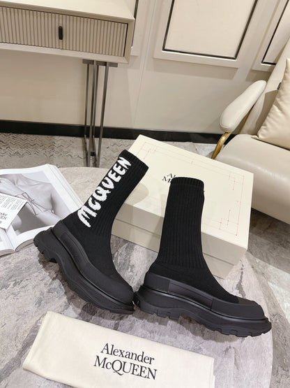 McQueen Graffiti Tread Slick Boots