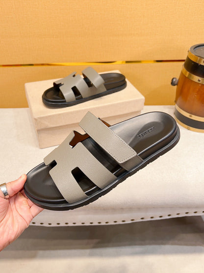 Hermès Oran Calfskin H-Style Mules