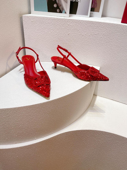 Sequined High-End Spring/Summer Heels