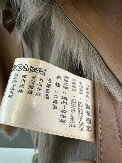 AW Shearling Fur Coat Imported Goat Shearling