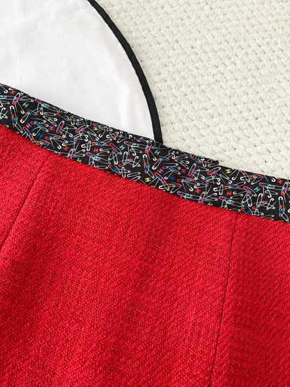 Chanel 24A Tweed Patchwork Skirt