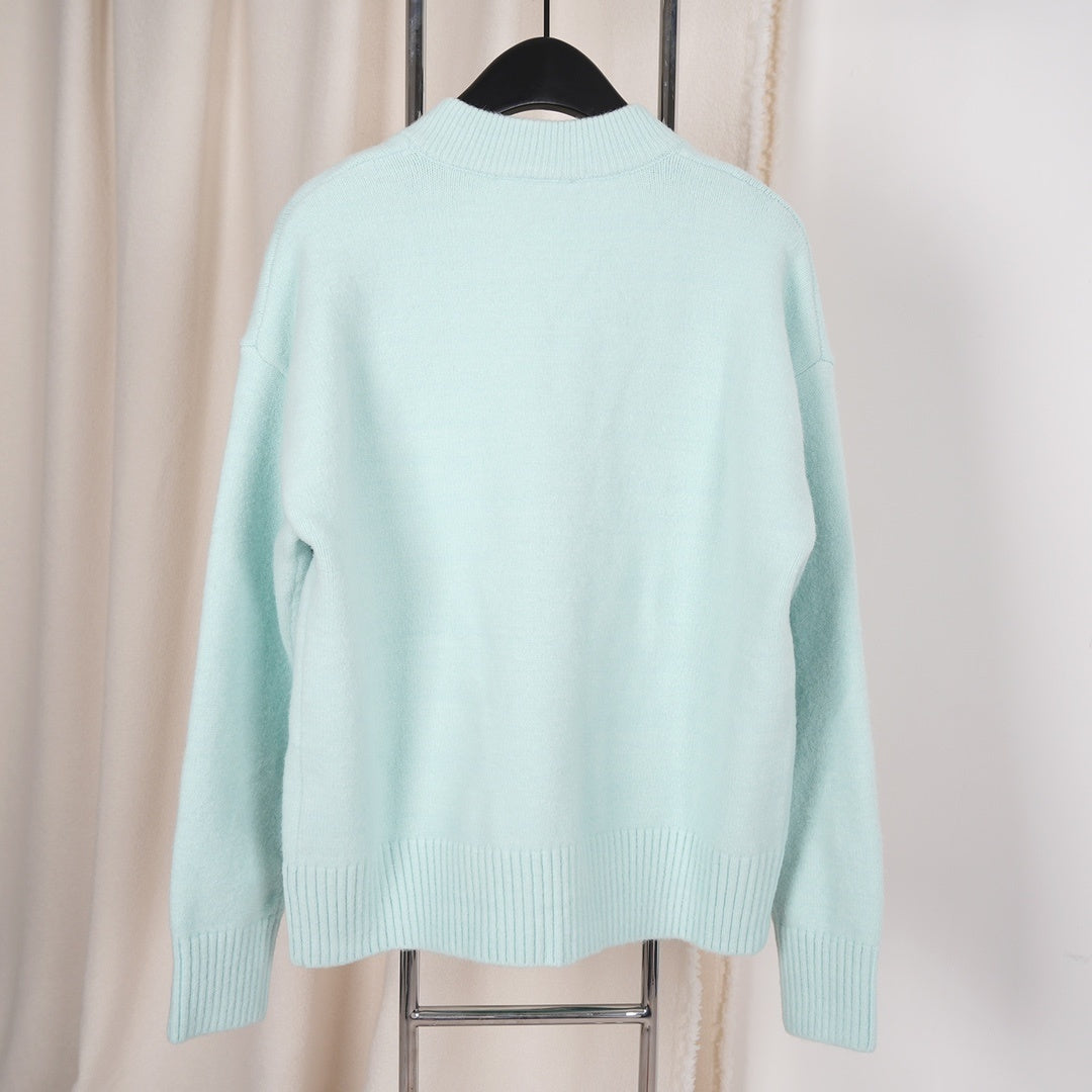 Ami Cloud-Themed Alpaca Wool Cardigan