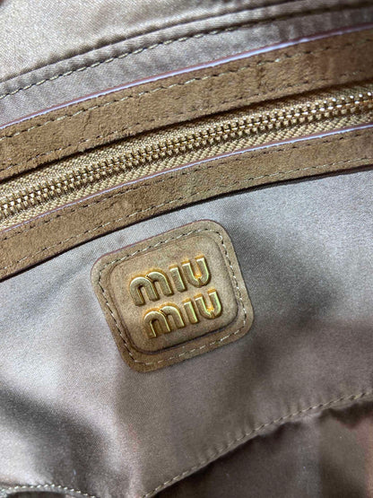 Miu Miu Arcadie Matelassé Suede Top Handle Bag